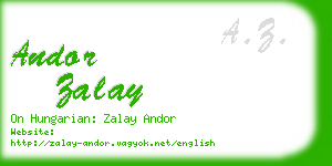 andor zalay business card